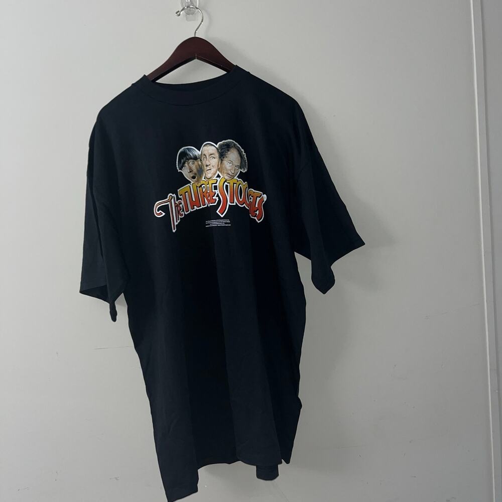 Vintage VTG 2005 Cotton Black Graphic Tee The Three Scrooges Size 2XL (0864)